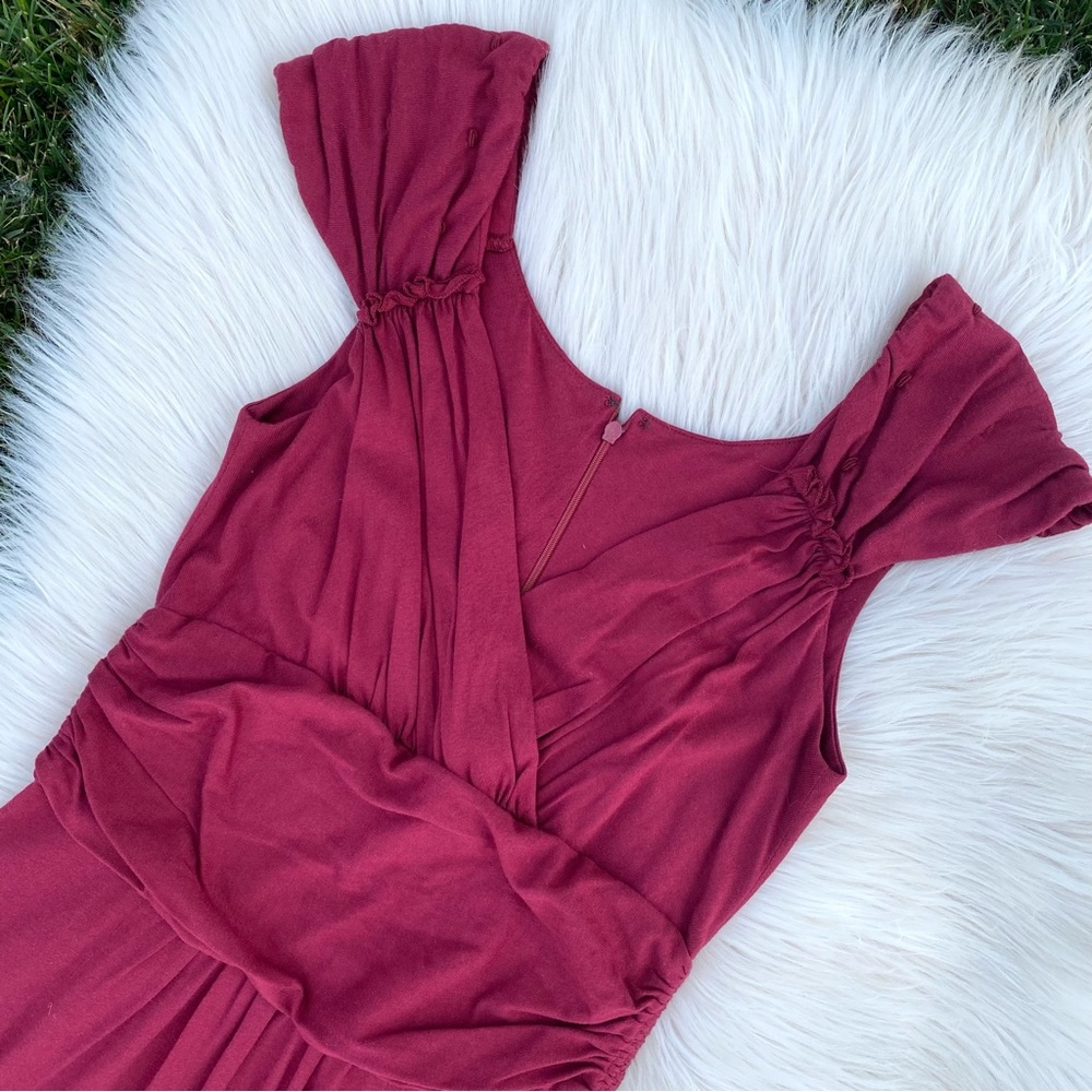 Peruvian Connection Red Fit Flutter Mid Dress Sma… - image 5